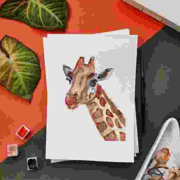 Oil Giraffe Portrait